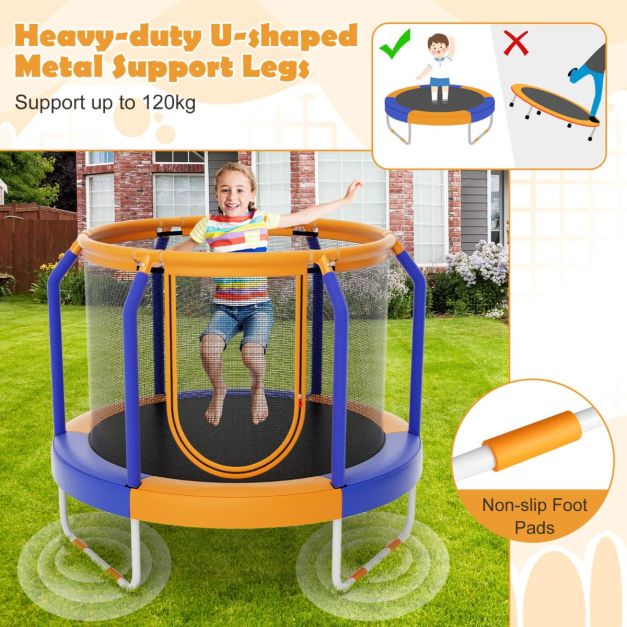 Junior Compact Trampoline with Mesh Enclosure