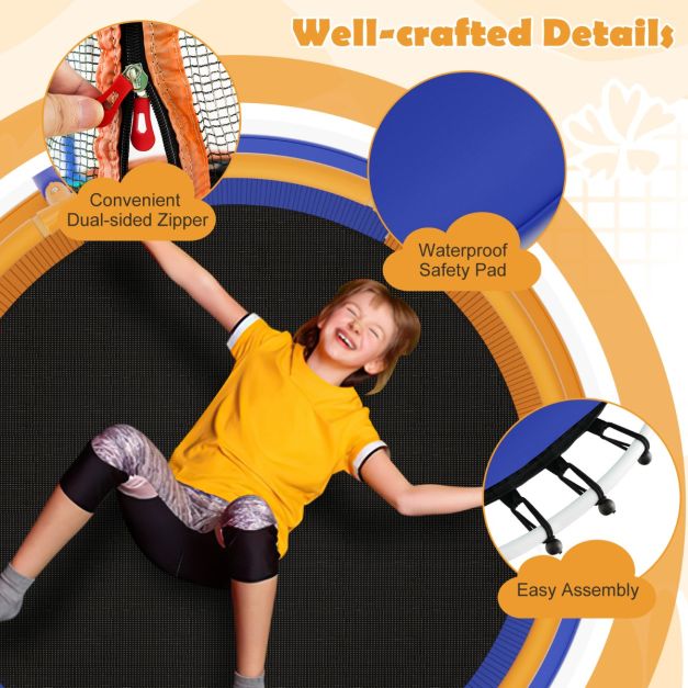 Junior Compact Trampoline with Mesh Enclosure