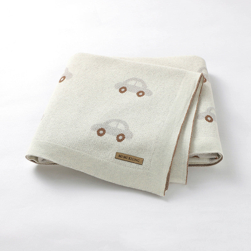 Soft Knit Car Print Baby Blanket/Swaddle