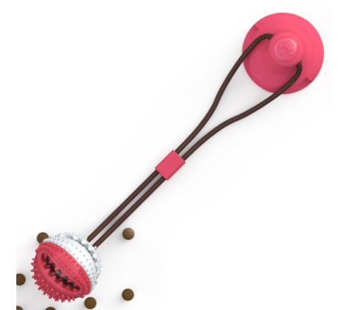 Interactive Dog Ball Toy with Silicon Suction Cup