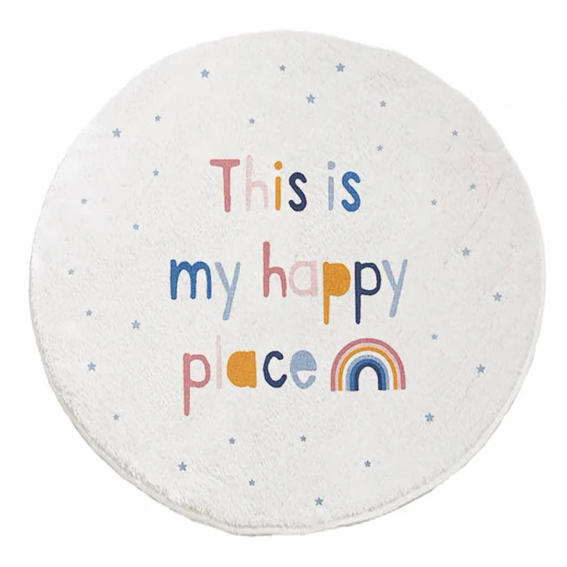 My Happy Place Round Rug