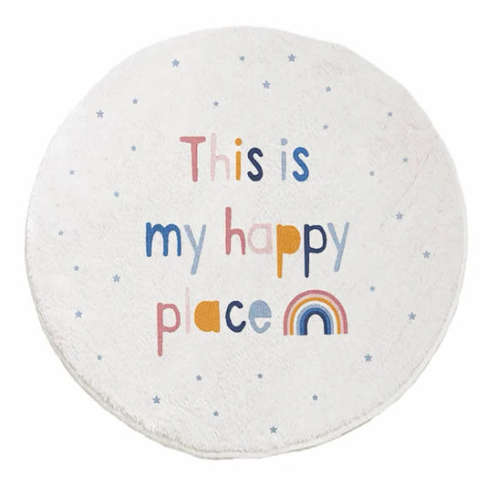 My Happy Place Round Rug