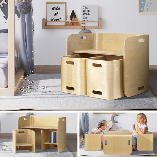 Keezi Kids Nordic Table Chair Set - (Beige)