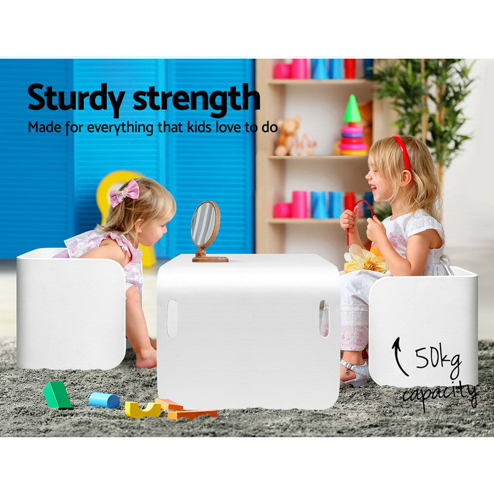 Keezi Kids Nordic Table Chair Set - (White)