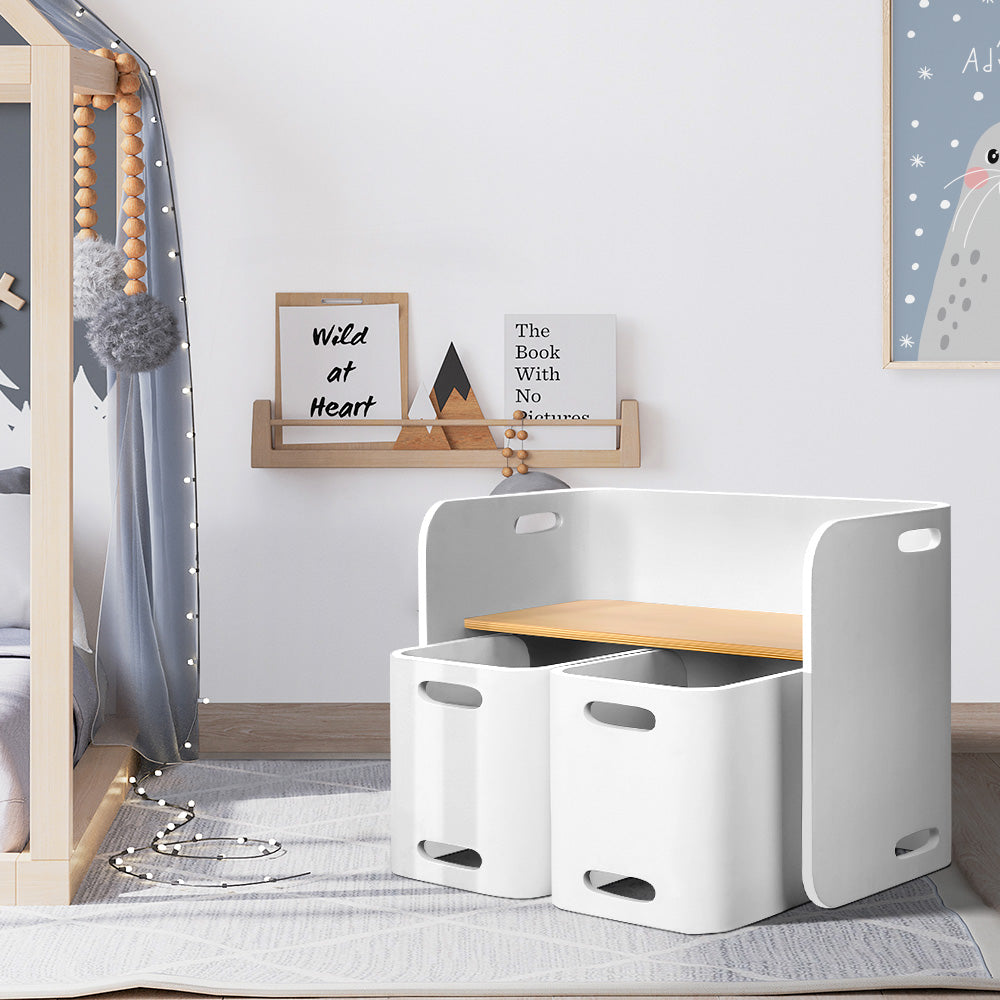 Keezi Kids Nordic Table Chair Set - (White)