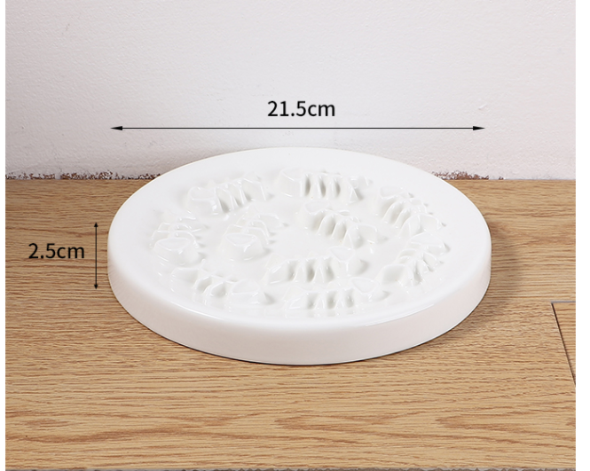 Ceramic Anti-Choking Slow Feeder Pet Bowl With Stand
