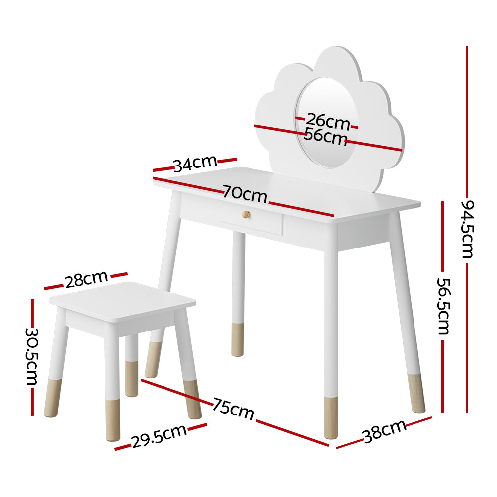 Keezi Kids Cloud Vanity Dressing Table