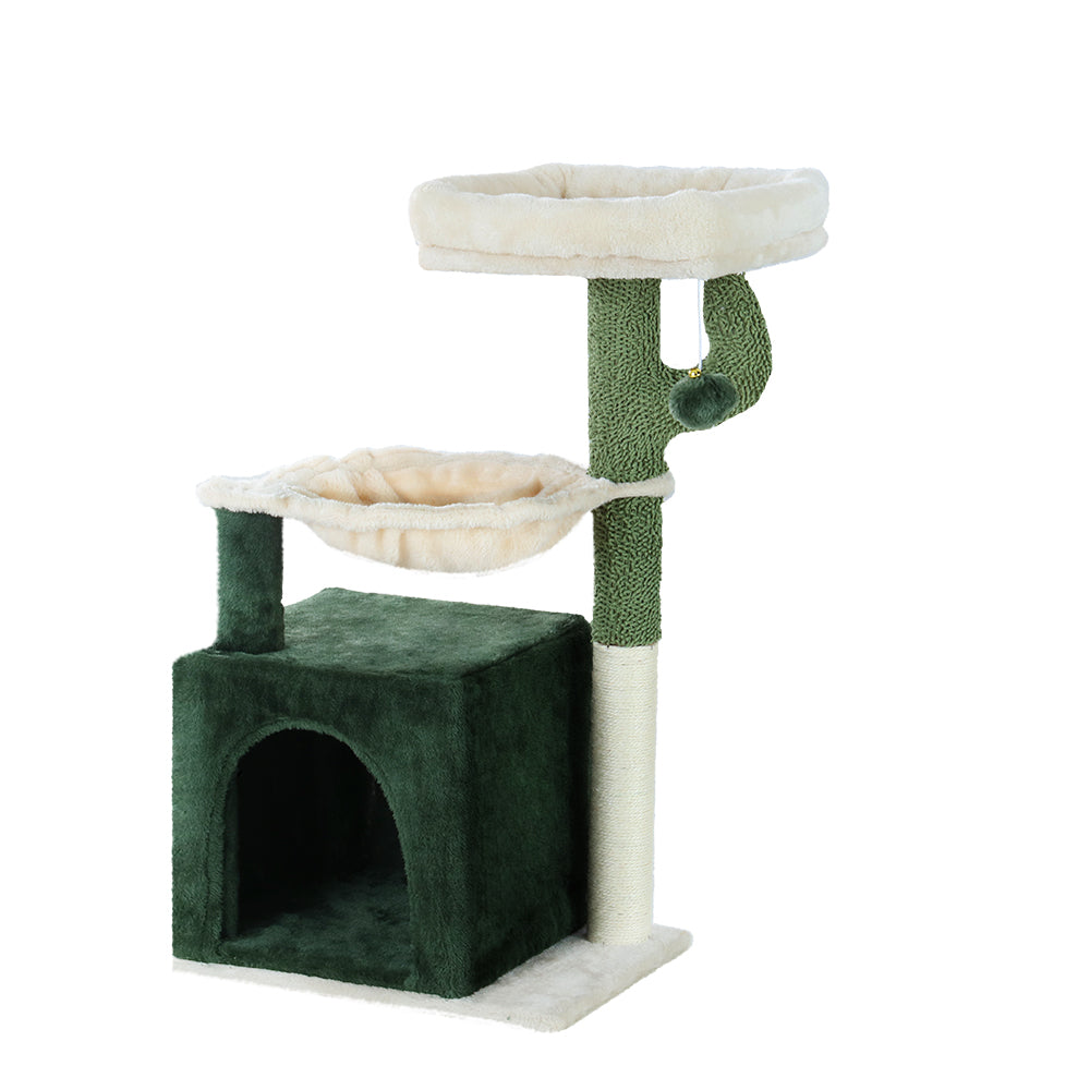 Flory Cat Tree Scratching Post with Wood Condo Bed (78 cm)