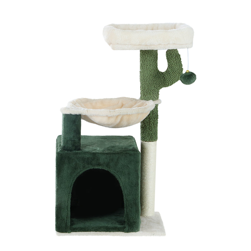 Flory Cat Tree Scratching Post with Wood Condo Bed (78 cm)