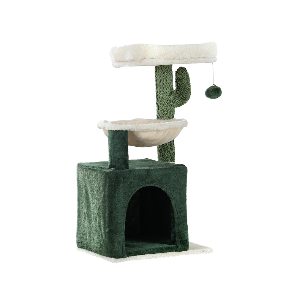 Flory Cat Tree Scratching Post with Wood Condo Bed (78 cm)