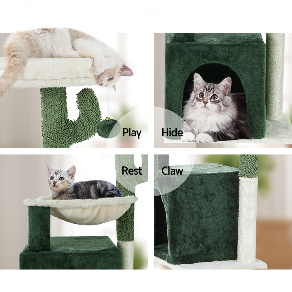Flory Cat Tree Scratching Post with Wood Condo Bed (78 cm)