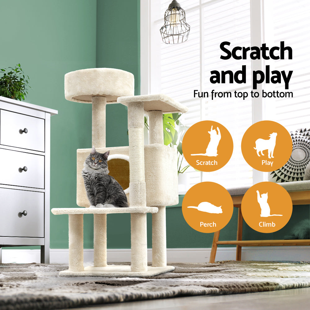 Hickory Cat Tree Scratching Post with Condo House (90 cm)