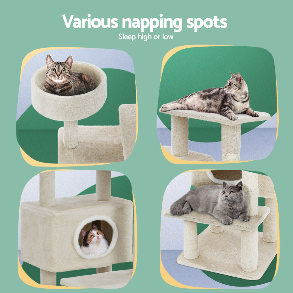 Hickory Cat Tree Scratching Post with Condo House (90 cm)