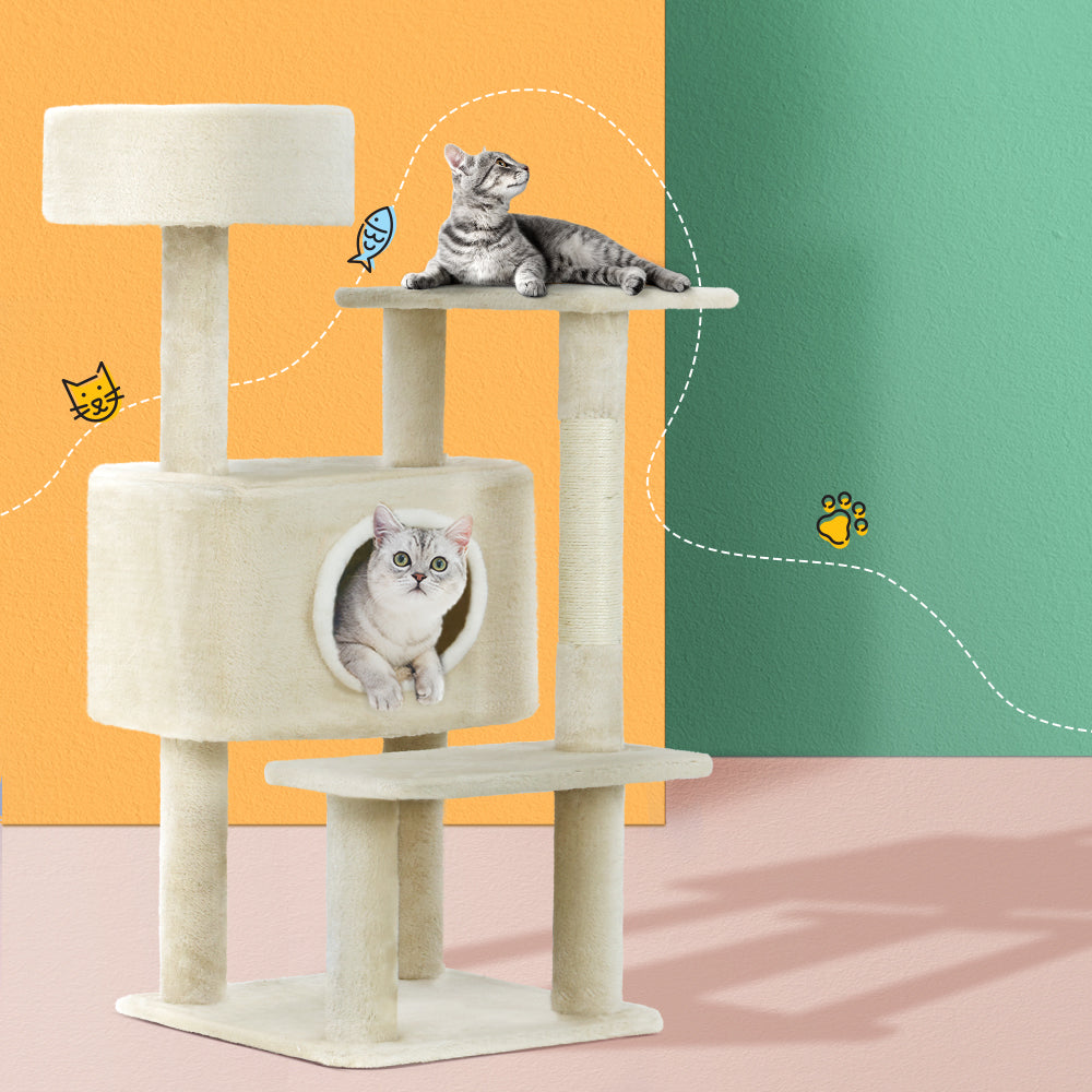 Hickory Cat Tree Scratching Post with Condo House (90 cm)