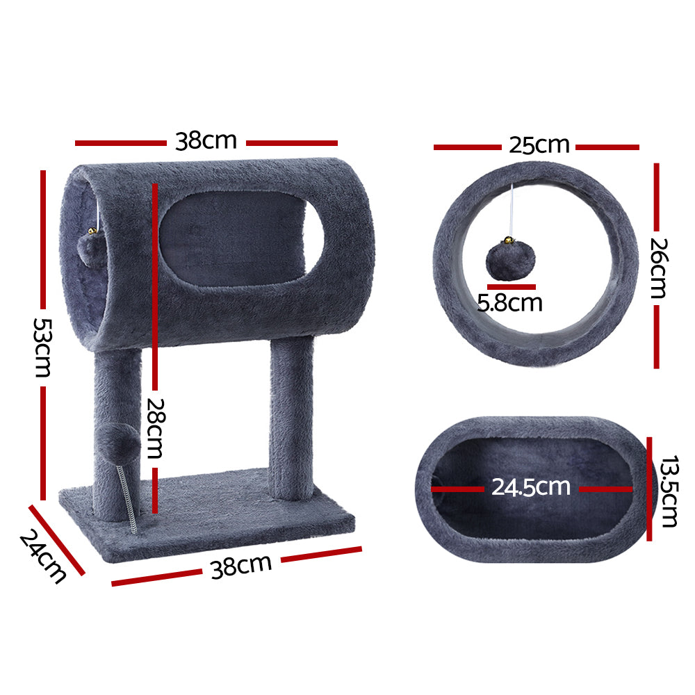 Oolie Cat Tree Scratching Post (Grey 53cm)