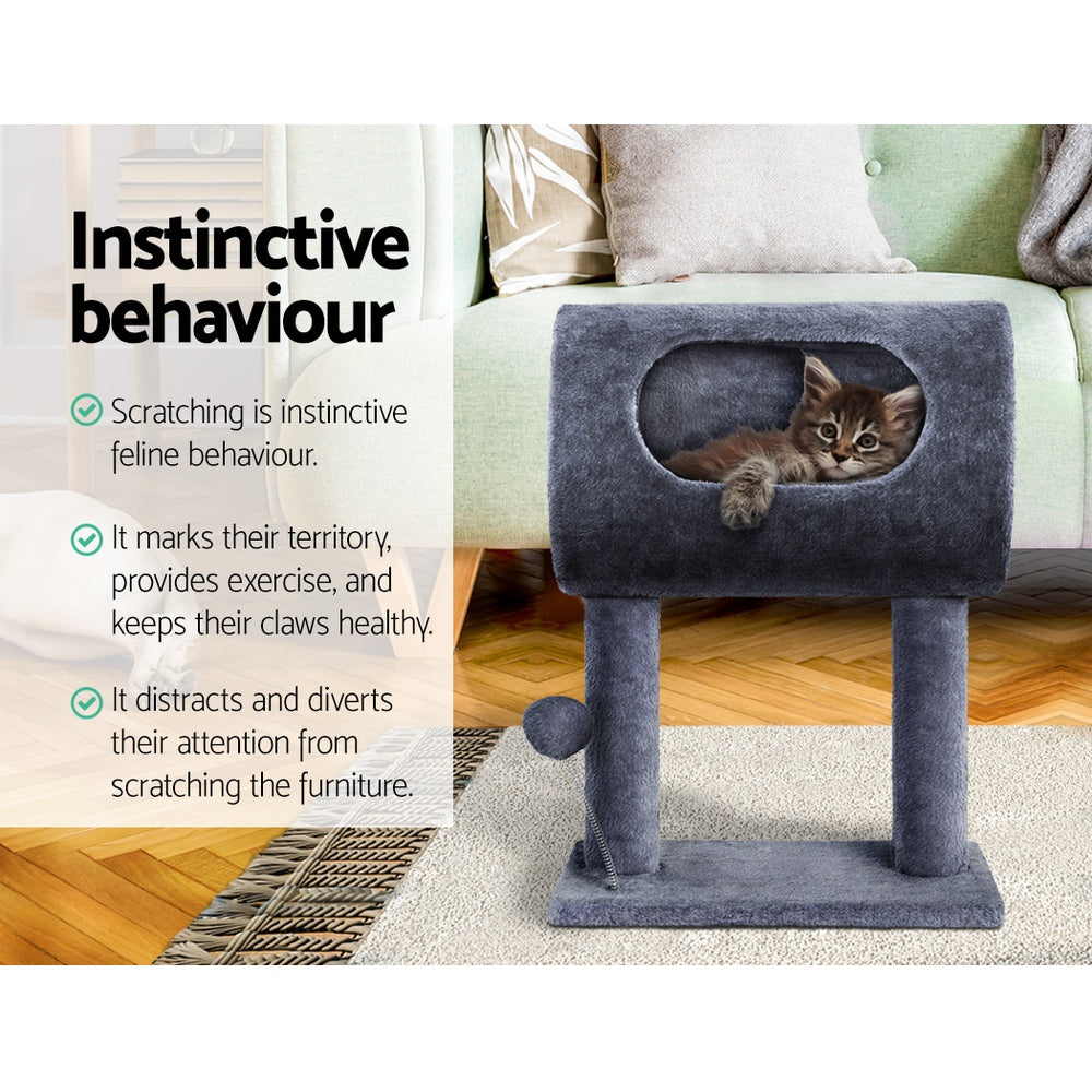 Oolie Cat Tree Scratching Post (Grey 53cm)