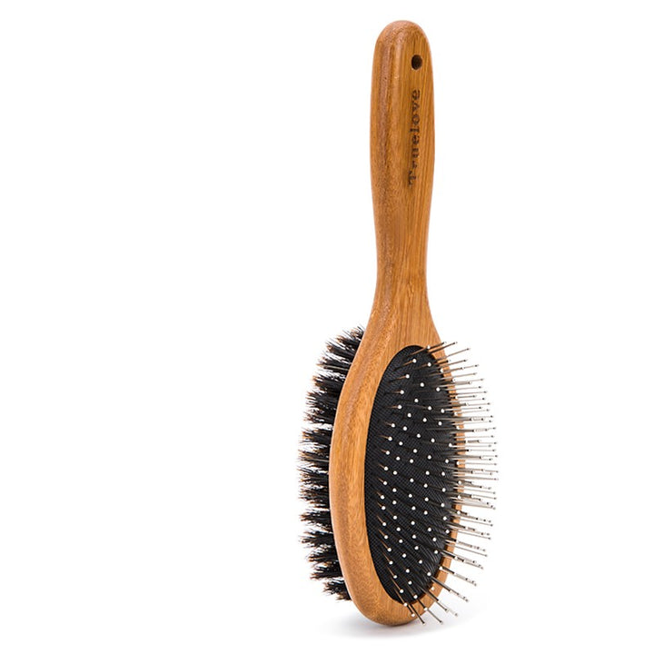 True Love Bamboo Double Pet Grooming Brush