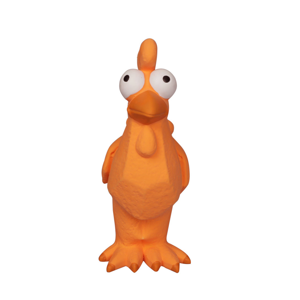 Orange Chicken Squeaky Dog Chew Toy