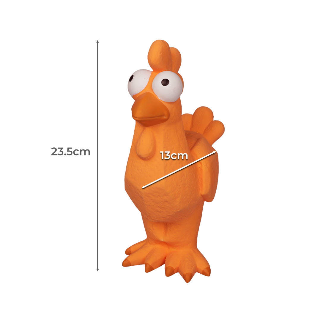 Orange Chicken Squeaky Dog Chew Toy