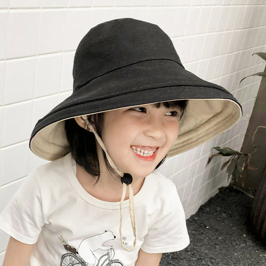 SunSmart Wide Brim Kids' Reversible Bucket Hat
