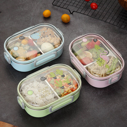 Stainless Steel Bento Lunch Box with Cutlery