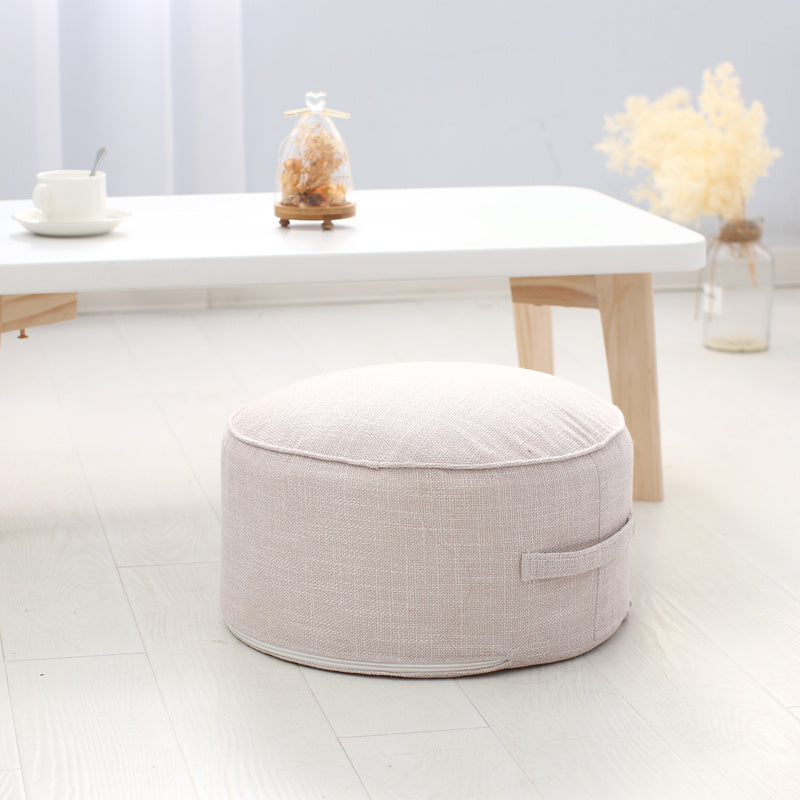 Playful Linen Pouffe for Kids