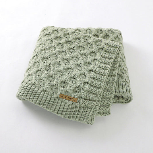 All Season Waffle Knitted Baby Blanket