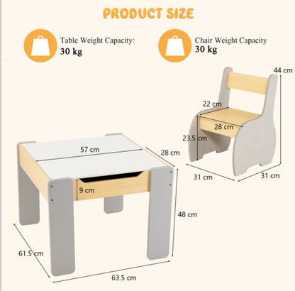 Scandi Kids' Activity Table & Chair Set