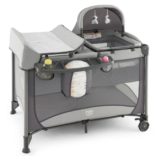 All in One Baby Portacot with Changing Table & Freestanding Bassinet