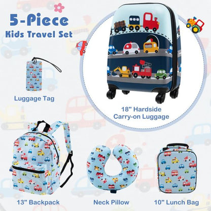 Kids Carry On 5 Piece Luggage Set