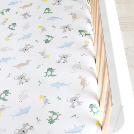 Bubba Blue Jersey Cot Fitted Sheet