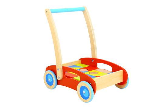 Tooky Toys Baby Walker WIth Blocks
