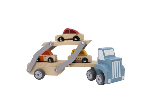 Calm & Breezy Wooden Car Carrier Toy Set