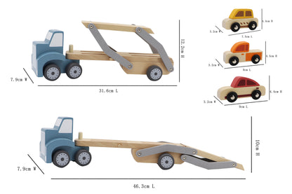 Calm & Breezy Wooden Car Carrier Toy Set