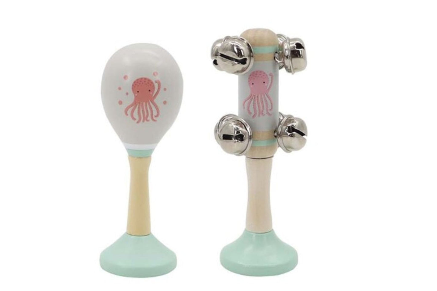 Wooden Sea Animal Maraca & Bell Musical Gift Sets