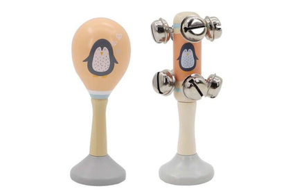 Wooden Sea Animal Maraca & Bell Musical Gift Sets