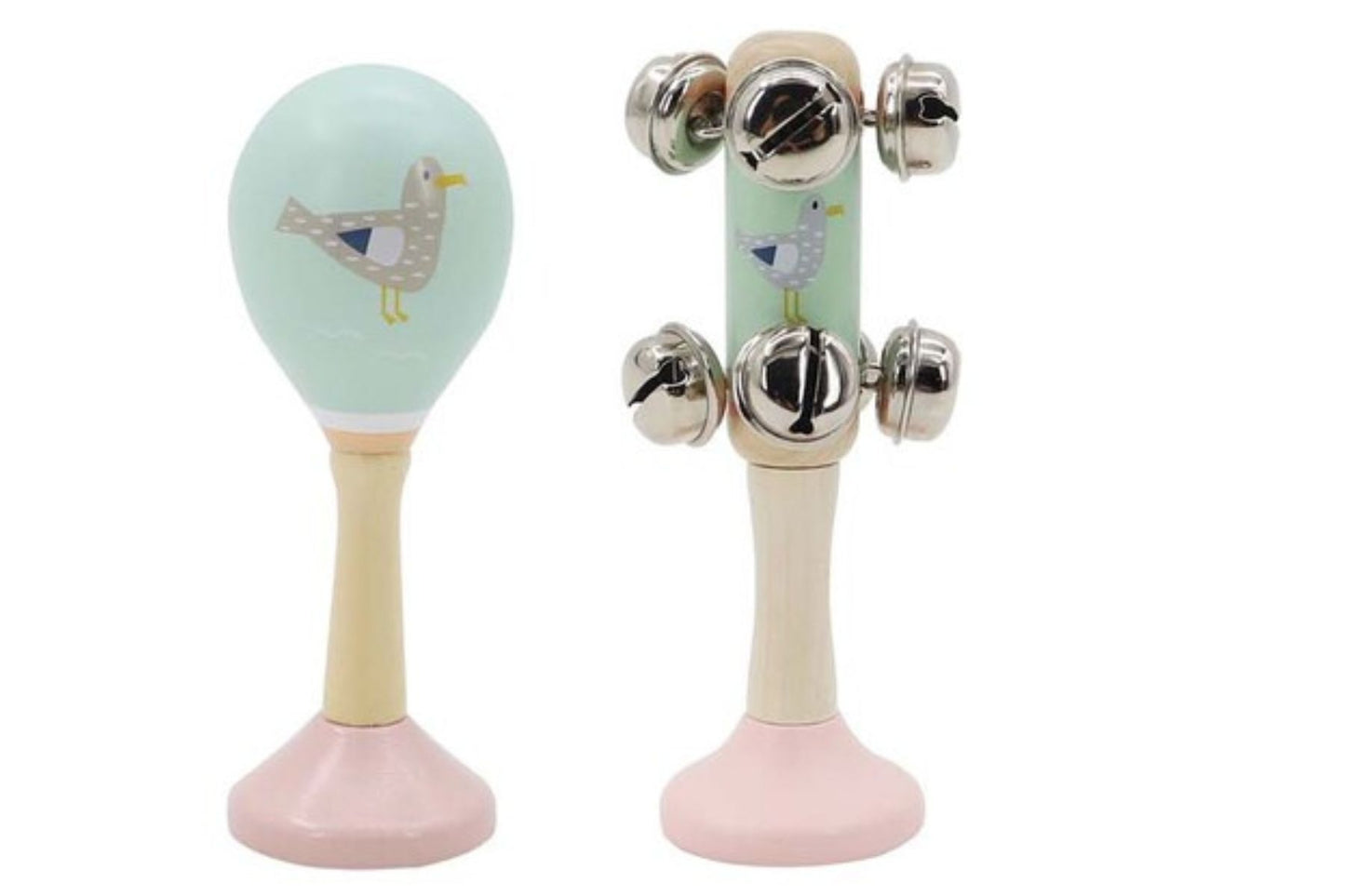 Wooden Sea Animal Maraca & Bell Musical Gift Sets