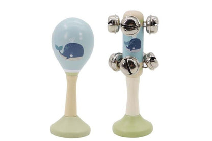 Wooden Sea Animal Maraca & Bell Musical Gift Sets