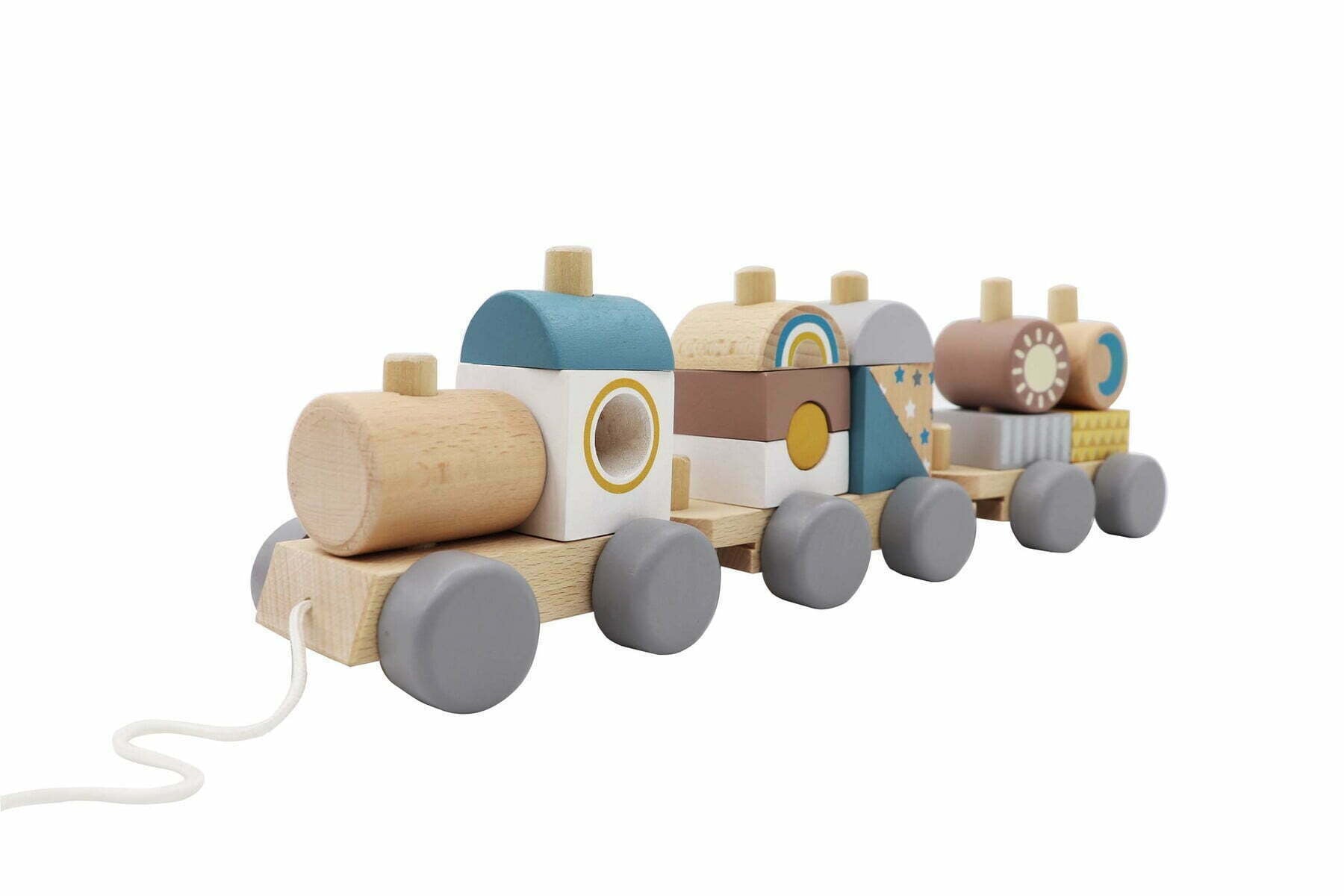 Calm & Breezy Pull Along Stacking Block Train – Some Bub Stuff & Co