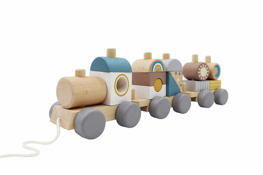 Calm & Breezy Pull Along Stacking Block Train