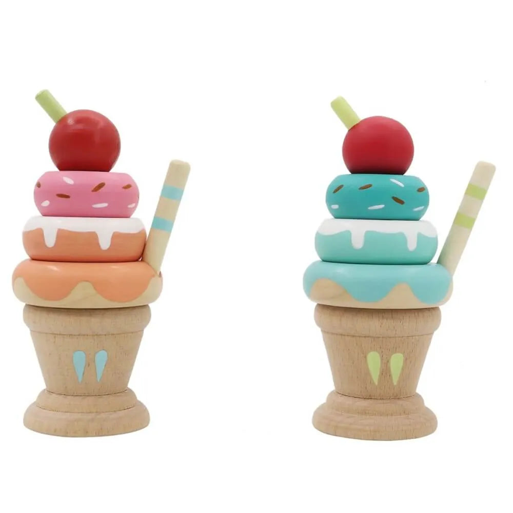 Calm & Breezy Wooden Ice Cream Sundae Stackers