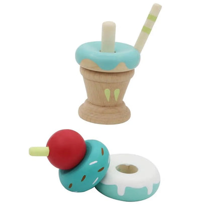 Calm & Breezy Wooden Ice Cream Sundae Stackers