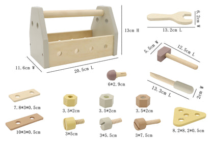 Calm & Breezy Wooden Toolbox for Kids