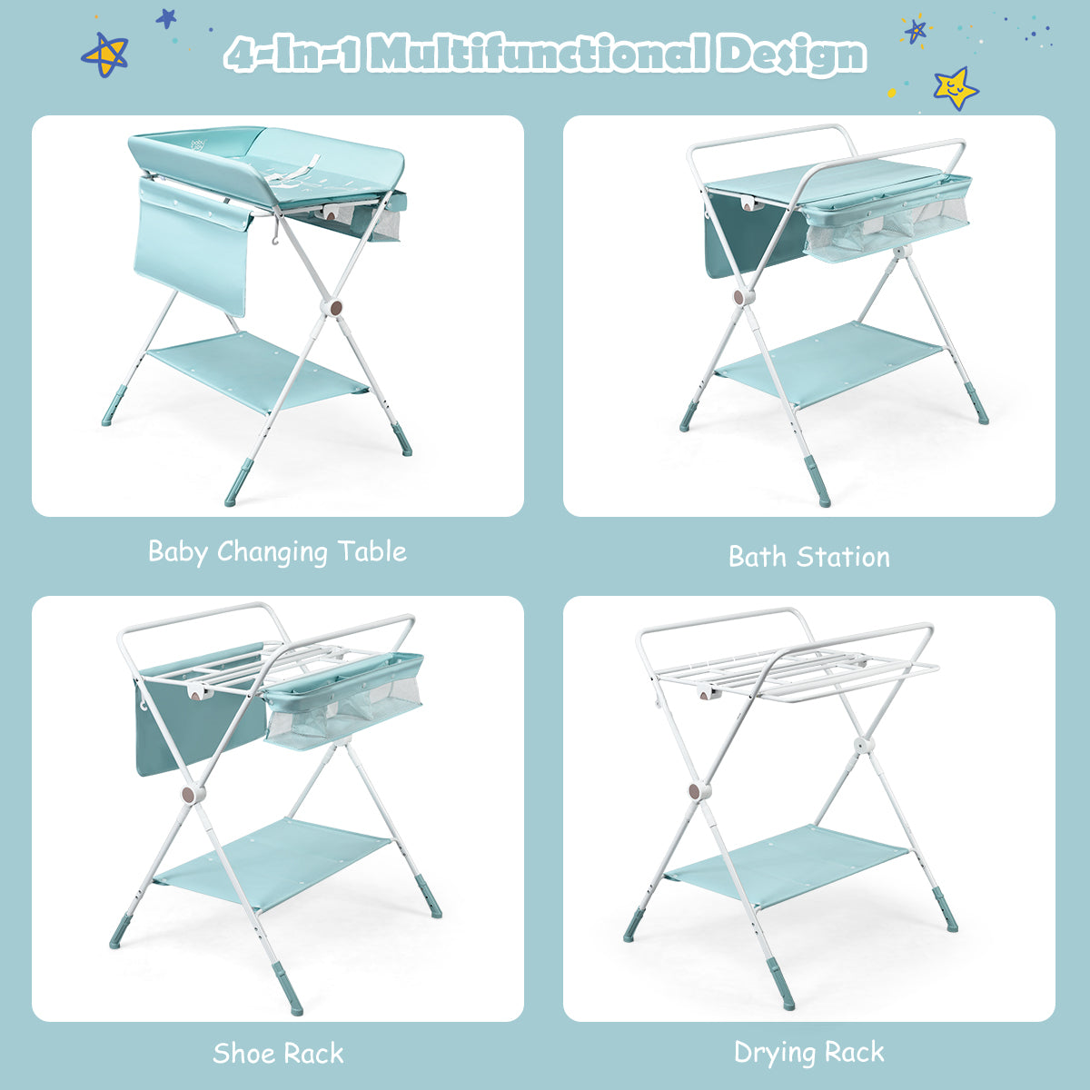 Multi-functional Diaper Changing Station with Storage