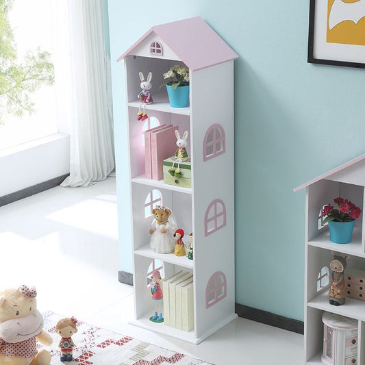 Pink Manhattan Tall Dollhouse Bookcase