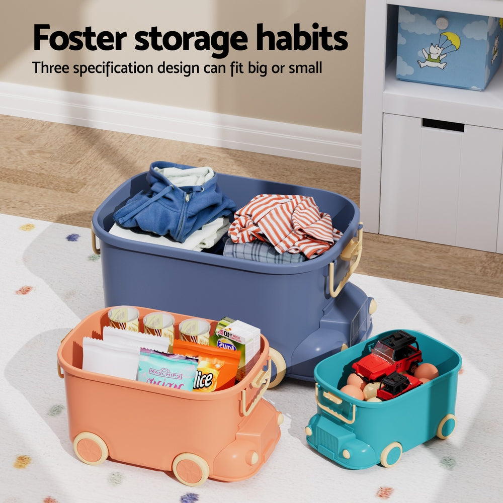 3 Piece Ride Along Toy Storage Box Bundle