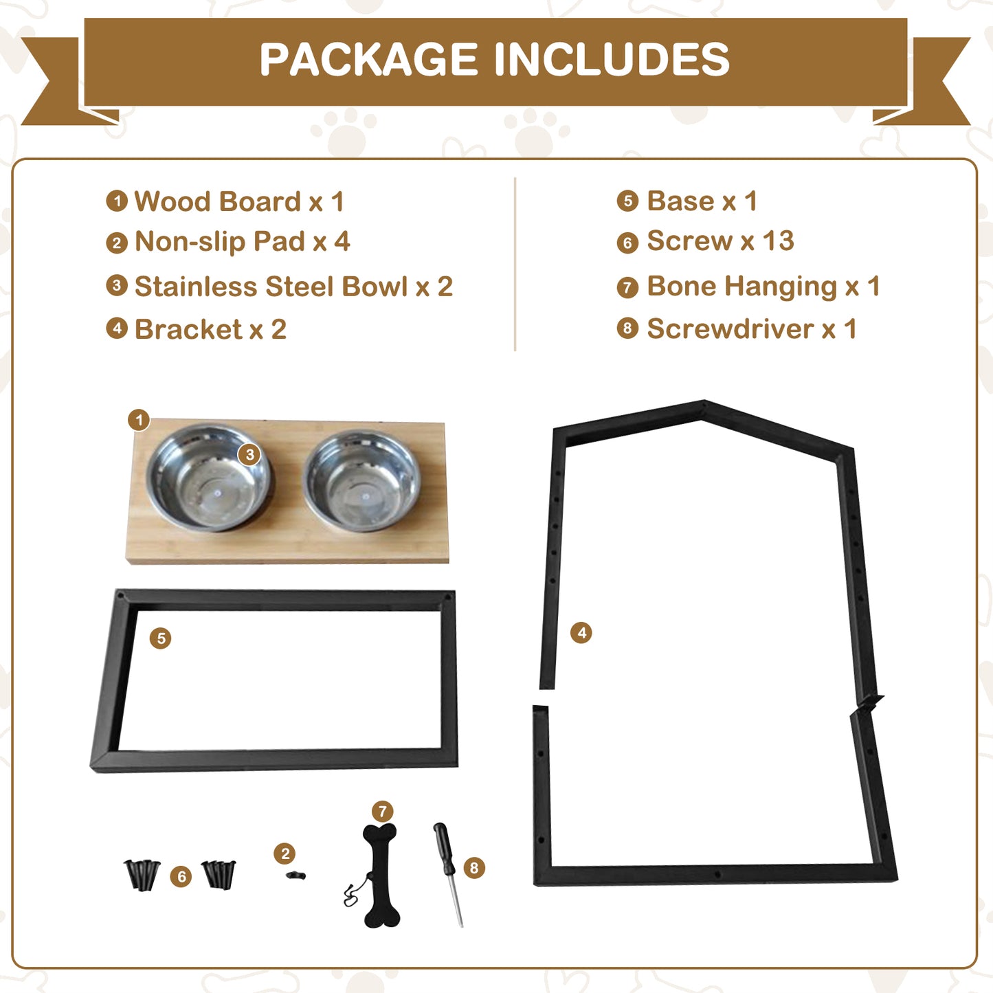 Elevated Pet Feeding Station With Adjustable Height