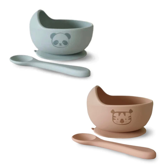 Plum My Baby Silicone Bowl & Spoon Set