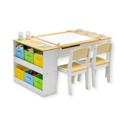 Kids Activity Table & Chair Set with Storage