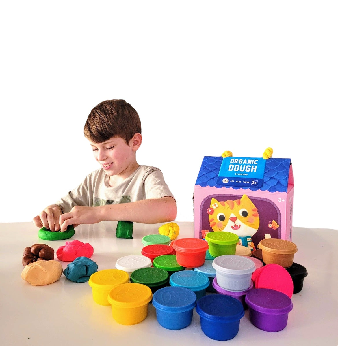 JarMelo Organic Play Dough 24 Colour & Tool Set